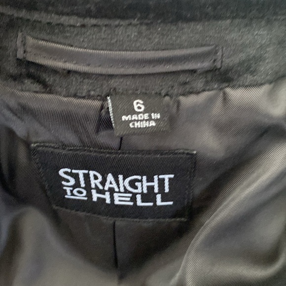 NWOT Straight To Hell black velvet blazer - Picture 9 of 10